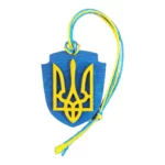 Zawieszka samochodowa ze wzorem przedstawiającym Ukrainne