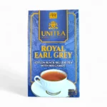 Czarna  herbata cejlońska Unitea Royal Earl Grey, z dodatkiem olejku z bergamotki. 100 g