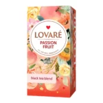 "Lovare" Herbata czarna z owocami, płatkami kwiatów o aromacie brzoskwini i marakui.  24x2g
