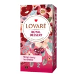 "Lovare" Herbata kwiatowa z hibiskusem, kawałkami owoców, jagodami, płatkami kwiatów o aromacie wiśni i porzeczki.  24x1,5g