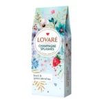 "Lovare"  Mieszanka czarnej i zielonej herbaty z jagodami o aromacie truskawek.  80g