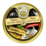 "Brivais vilnis" Szproty  w oleju z czosnkiem  160g