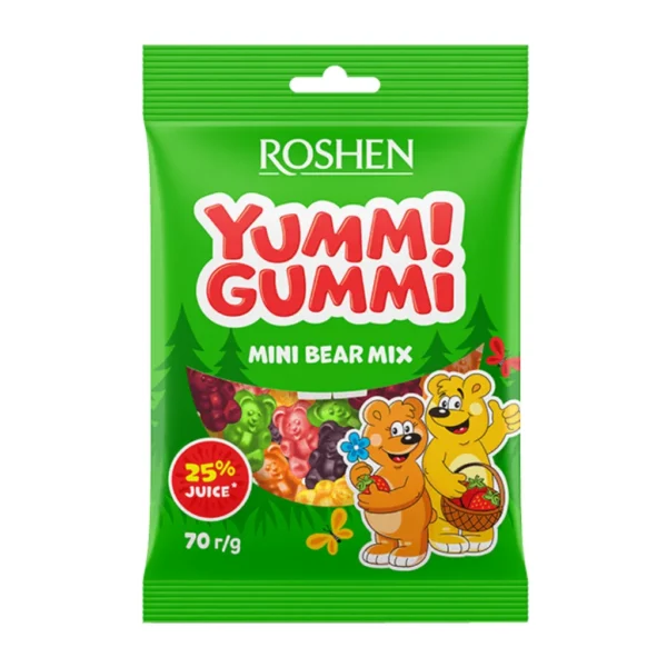 Żelki owocowe "Yummi Gummi Mini Bear Mix" "Roshen" 70 g