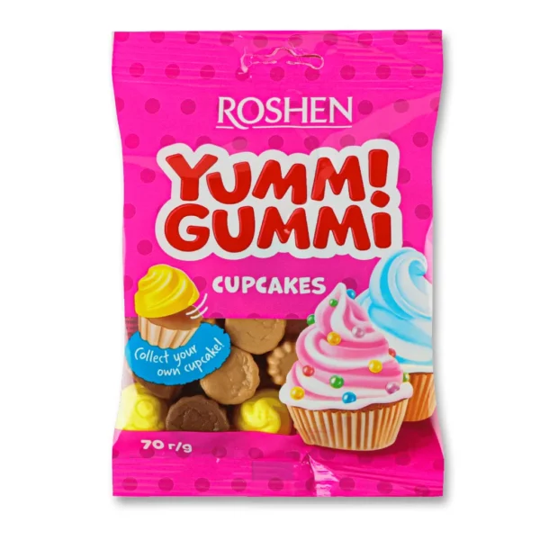 Żelki  o smaku babeczek owocowych "Yummi Gummi cupcakes" "Roshen" 70 g