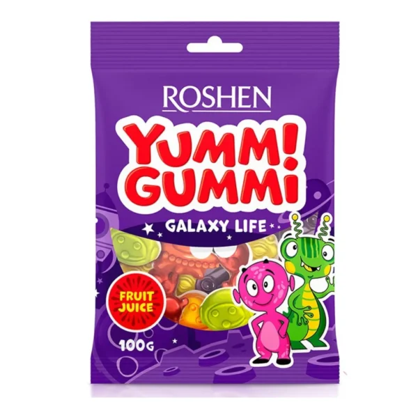 Żelki  o smaku owocowym "Yummi Gummi Galaxy life" "Roshen" 70 g