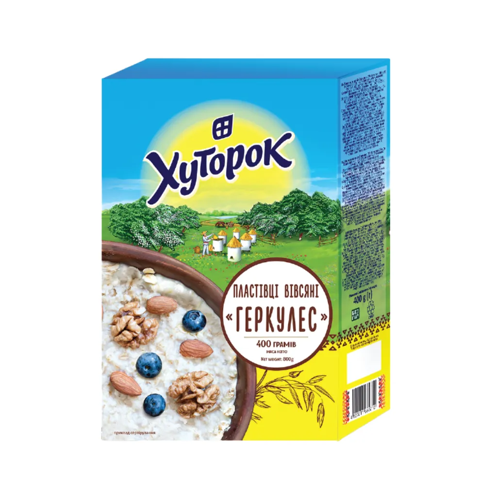 hutorok gerkules_55_11zon Płatki owsiane błyskawiczne „Herkules” – Chutorok , 400 g - obrazek 1