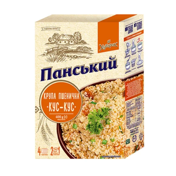 Kasza pszenna „Kuskus”  – Chutorok , 400 g (4 × 100 g)