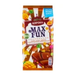 Czekolada mleczna „MaxFun” z kawałkami owocowymi o smaku mango Korona, 150 g