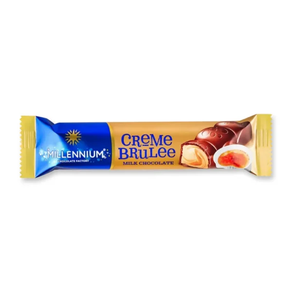 Czekolada mleczna z nadzieniem o smaku crème brûlée „Millennium Crème Brûlée” – Millennium, 38 g
