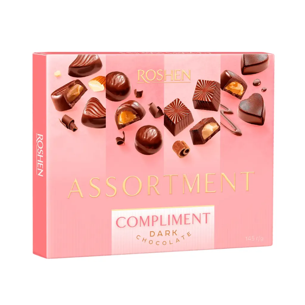 roshen complement_8_11zon Zestaw cukierków czekoladowych „Roshen Compliment” – Roshen, 145 g - obrazek 1